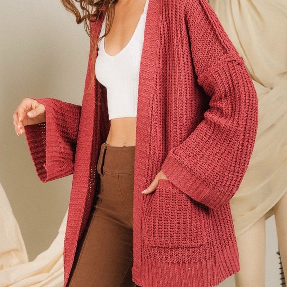 Only 1 left! NWT Soft and Chunky Cardigan Sweater - Picture 3 of 4